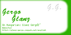 gergo glanz business card